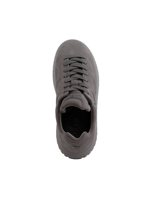 Sneakers H-Stripes in suede grigio HOGAN | HXW6450FC6T BTMB219